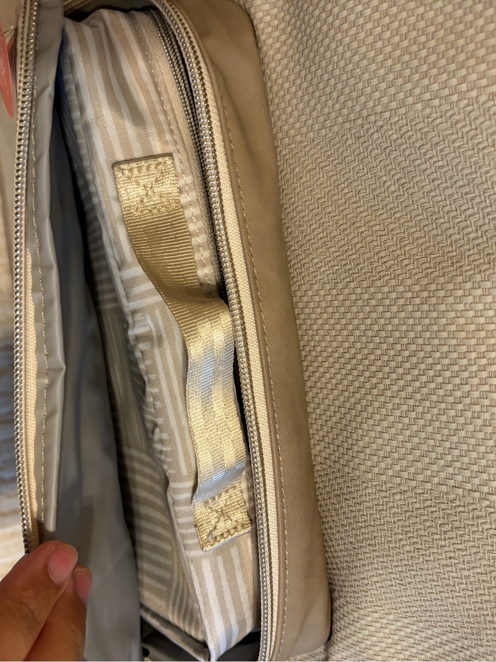 petunia pickle bottom Beige Textured Backpack - Picture 5 of 7